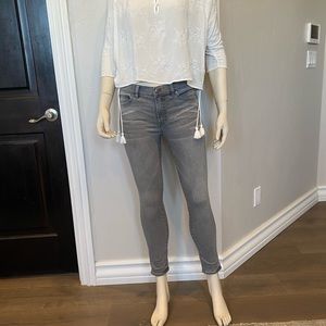 J.Crew gray 8” toothpick jeans